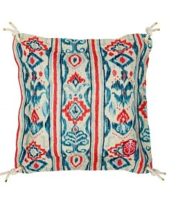 Mind The Gap Mediterraneo Ikat Linen Cushion