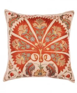 Mind The Gap Woodstock Meros Suzani Silk Embroidered Cushion New