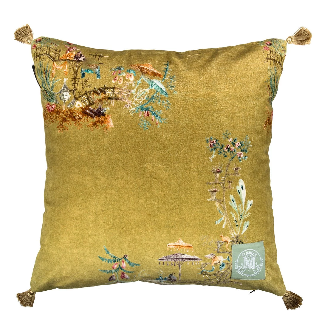 Mind The Gap Rose & Thorn Chinoiserie Velvet Cushion 3 Mind The Gap Rose & Thorn Chinoiserie Velvet Cushion