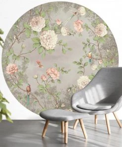 BN Wallpaper & Paint Wallpaper Circles Moonlight Garden Mauve