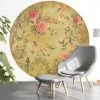 BN Wallpaper & Paint Wallpaper Circles Moonlight Garden Yellow