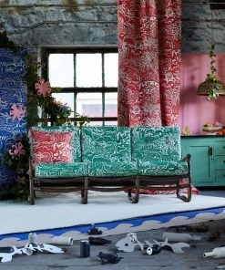 The Monkey Puzzle Tree 'All Tomorrow's Futures' Emerald Green Linen By Alexis Snell New