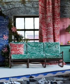 The Monkey Puzzle Tree 'All Tomorrow's Futures' Emerald Green Linen By Alexis Snell New