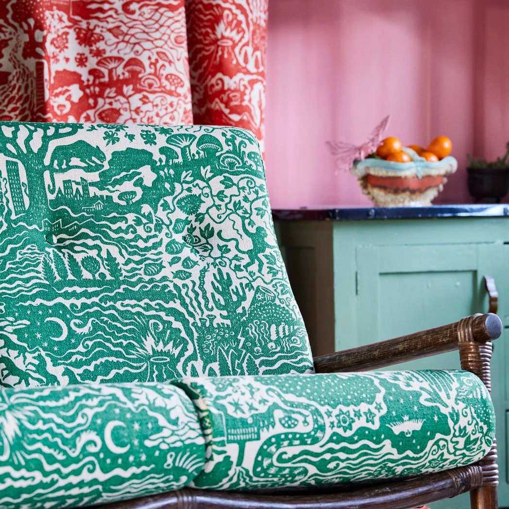 The Monkey Puzzle Tree New 'All Tomorrow's Futures' Ocean Blue Linen By Alexis Snell 15 The Monkey Puzzle Tree New 'All Tomorrow's Futures' Ocean Blue Linen By Alexis Snell