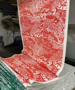 The Monkey Puzzle Tree 'All Tomorrow's Futures' Emerald Green Linen By Alexis Snell New