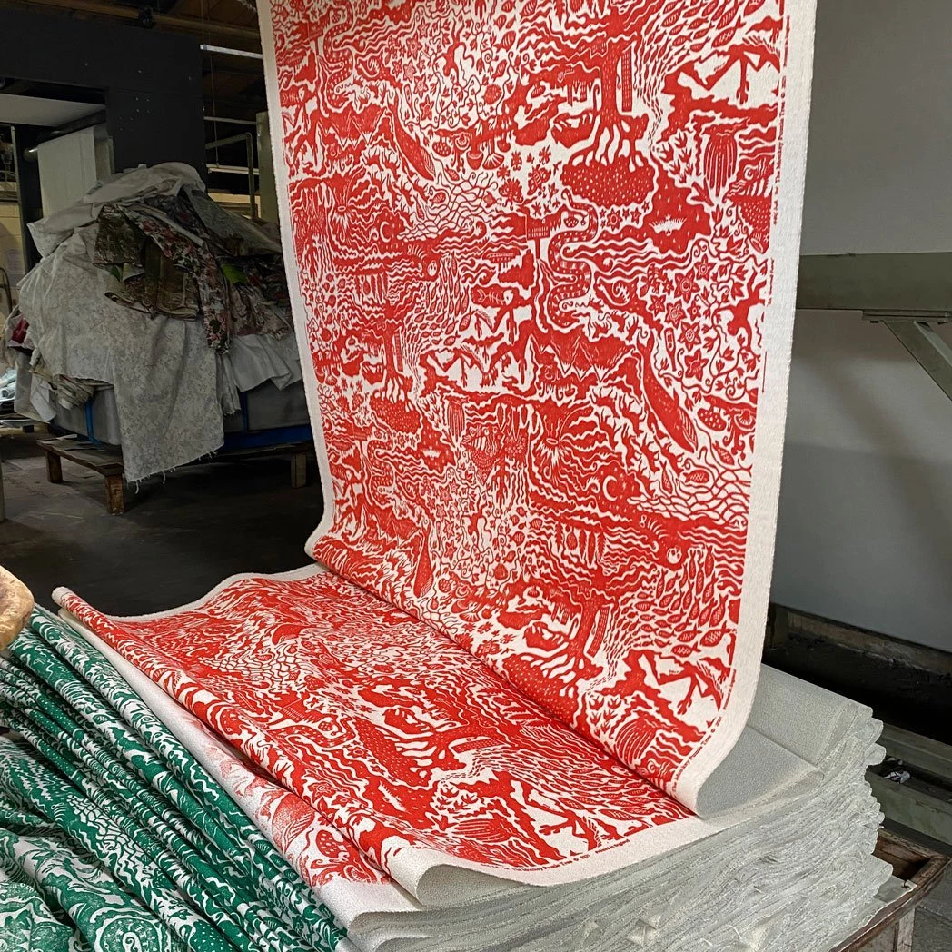 The Monkey Puzzle Tree New 'All Tomorrow's Futures' Ocean Blue Linen By Alexis Snell 11 The Monkey Puzzle Tree New 'All Tomorrow's Futures' Ocean Blue Linen By Alexis Snell