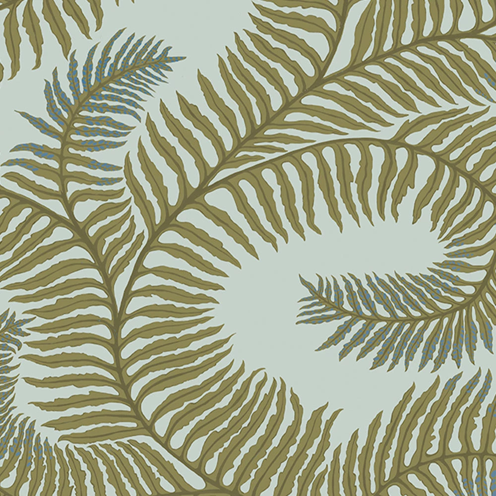 Josephine Munsey Bombe's Fernery Wallpaper In Olive & Celadon Les Jardins Royaux 5 Josephine Munsey Bombe's Fernery Wallpaper In Olive & Celadon Les Jardins Royaux