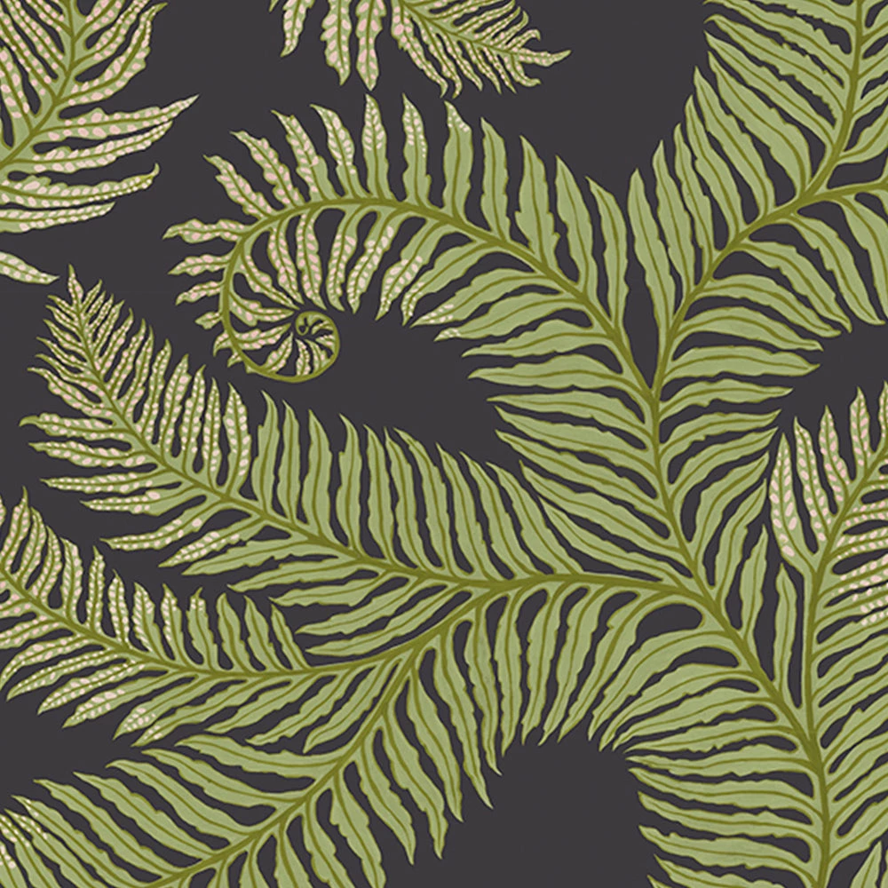 Josephine Munsey Bombe's Fernery Wallpaper In Olive & Celadon Les Jardins Royaux 7 Josephine Munsey Bombe's Fernery Wallpaper In Olive & Celadon Les Jardins Royaux