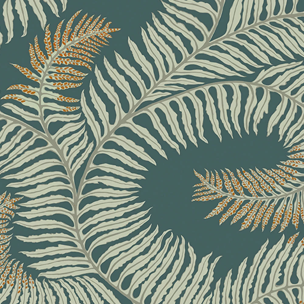 Josephine Munsey Bombe's Fernery Wallpaper In Olive & Celadon Les Jardins Royaux 13 Josephine Munsey Bombe's Fernery Wallpaper In Olive & Celadon Les Jardins Royaux