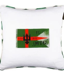 Mind The Gap Naval Flag I Riverside Linen Cushion Havana Tropicana