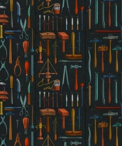 Mind The Gap Old Tools Anthracite Wallpaper Wallpaper & Paint
