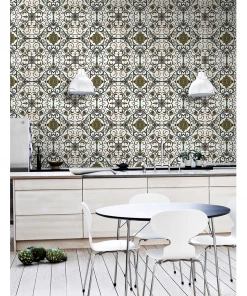 Mind The Gap Organic Tile Wallpaper