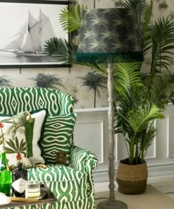 Mind The Gap Cone Lampshades Ornamental Palms Dark