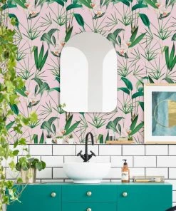 Mind The Gap Palm Springs Anthracite Wallpaper