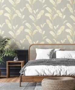 Brand Mckenzie Bohemian Dream Pampas Grass Wallpaper, Neutral Grey