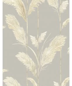 Brand Mckenzie Bohemian Dream Pampas Grass Wallpaper, Neutral Grey
