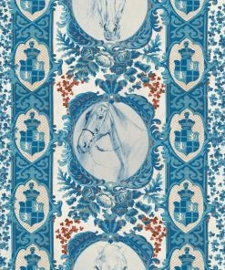 Mind The Gap Wallpaper & Paint The Competition Panel, Blue Wallpaper