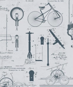 Mind The Gap The Craftsman Patents Grey Wallpaper