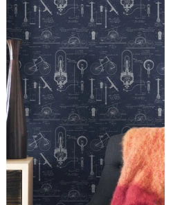 Mind The Gap Patents Brown Wallpaper The Craftsman