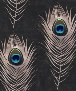 Mind The Gap Peacock Wallpaper Rose & Thorn