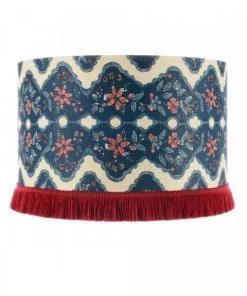 Mind The Gap Blue Skies Ahead Drum Lampshade - Phoenicia Batik