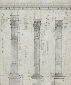 Thedesignyarduk The Craftsman Colonnade Blue Wallpaper