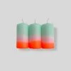 Pink Stories Neon Pillar Candles Trio - Sorbet 2 Pink Stories Neon Pillar Candles Trio - Sorbet