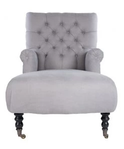 Mind The Gap MTG FURNITURE - MADISON CHAISE - FROST GREY LINEN