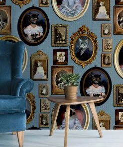 The Graduate Collection Les Jardins Royaux Cavalcade Of Cats Wallpaper