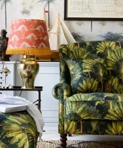 Mind The Gap Cone Lampshades Ravenala Orange Rose & Thorn