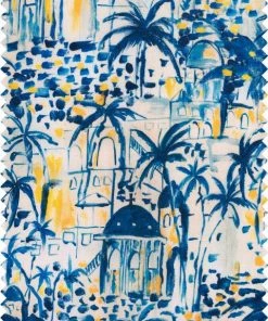 Mind The Gap Hudson Upholstered Stool In Sundance Fabrics