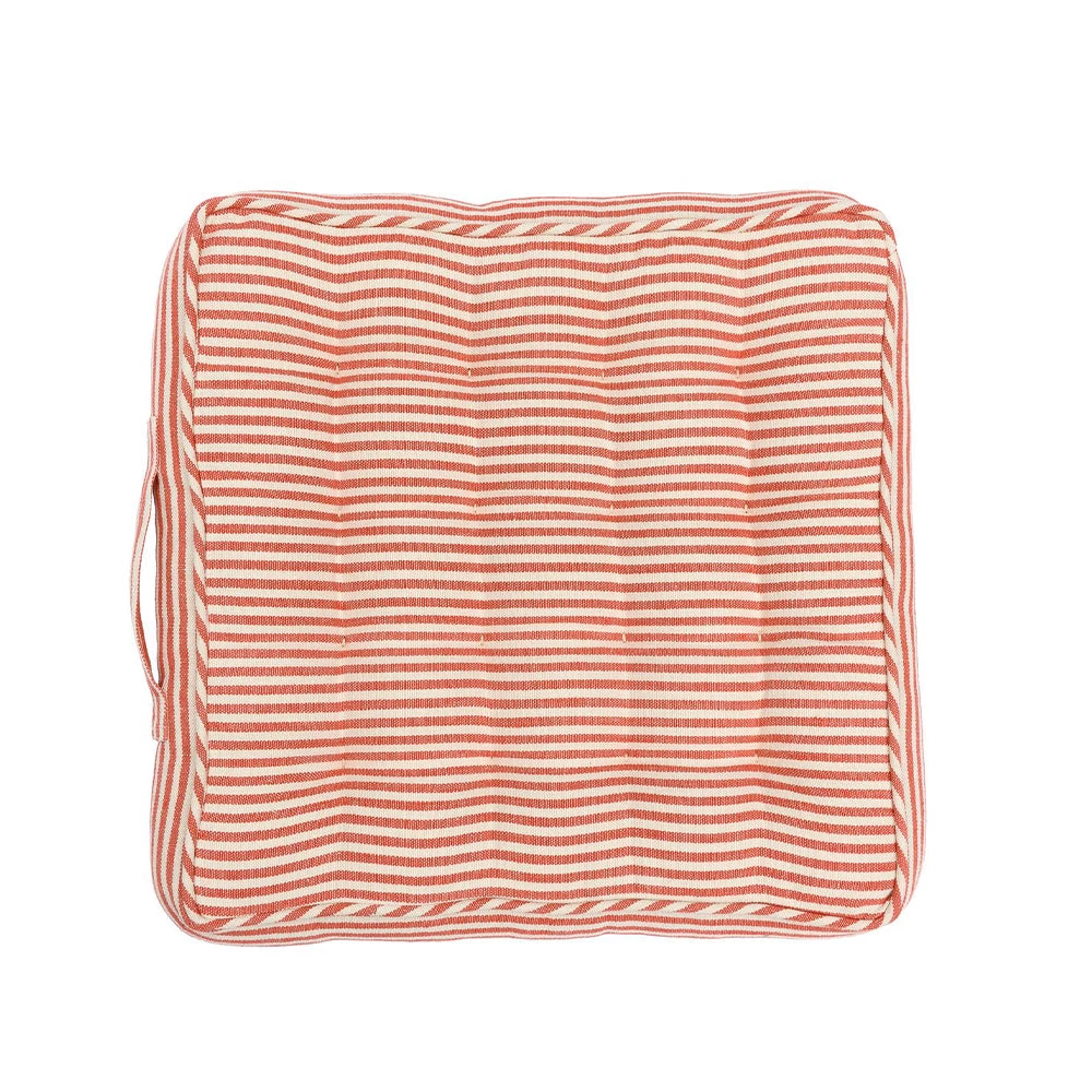 Mind The Gap Padded Cushions - Rhubarb Stripe Linen 3 Mind The Gap Padded Cushions - Rhubarb Stripe Linen