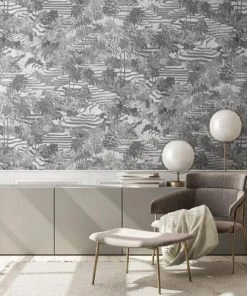 Brand Mckenzie Rice Terrace MAX Wallpaper, Black & White