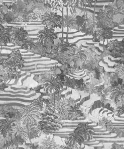 Brand Mckenzie Rice Terrace MAX Wallpaper, Black & White