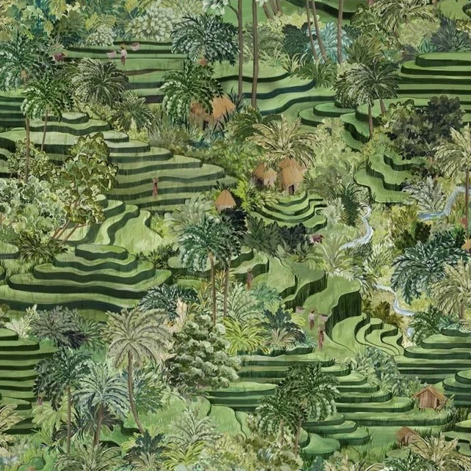 Brand Mckenzie Rice Terrace MAX Wallpaper, Grass Green Indigena 3 Brand Mckenzie Rice Terrace MAX Wallpaper, Grass Green Indigena