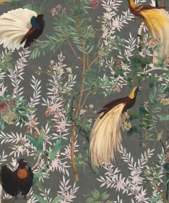 Mind The Gap Royal Garden Grey Wallpaper