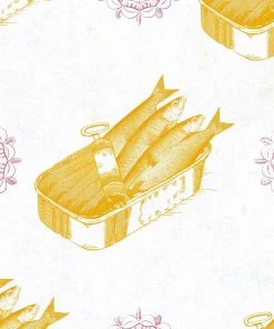 Mind The Gap Wallpaper & Paint Sardines Red Wallpaper