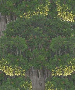 Mind The Gap Savage Leaves Light Green Wallpaper