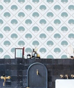 Annika Reed Studio Aphrodite Wallpaper - Shelly Blue