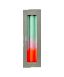 Pink Stories Neon Taper Candles Spring Sorbet - Set Of 3 New