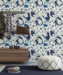 Mind The Gap Wallpaper & Paint Splatters Wallpaper