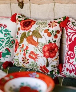 Mind The Gap Szekely Linen Cushion Folk Couture