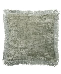 Cozy Living Cushions - CAROLINE VELVET FRINGED SEAGRASS