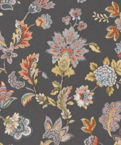 BN Fiore Floral Chintz Wallpaper Noir Rose & Thorn