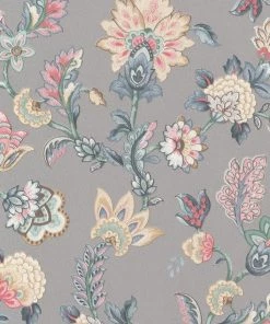 BN Rose & Thorn Fiore Floral Chintz Wallpaper Dove