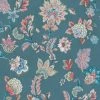 BN Rose & Thorn Fiore Floral Chintz Wallpaper Teal 2 BN Rose & Thorn Fiore Floral Chintz Wallpaper Teal