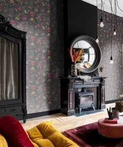 BN Fiore Aviary Bird Wallpaper Dark Rose & Thorn 15 BN Fiore Aviary Bird Wallpaper Dark Rose & Thorn