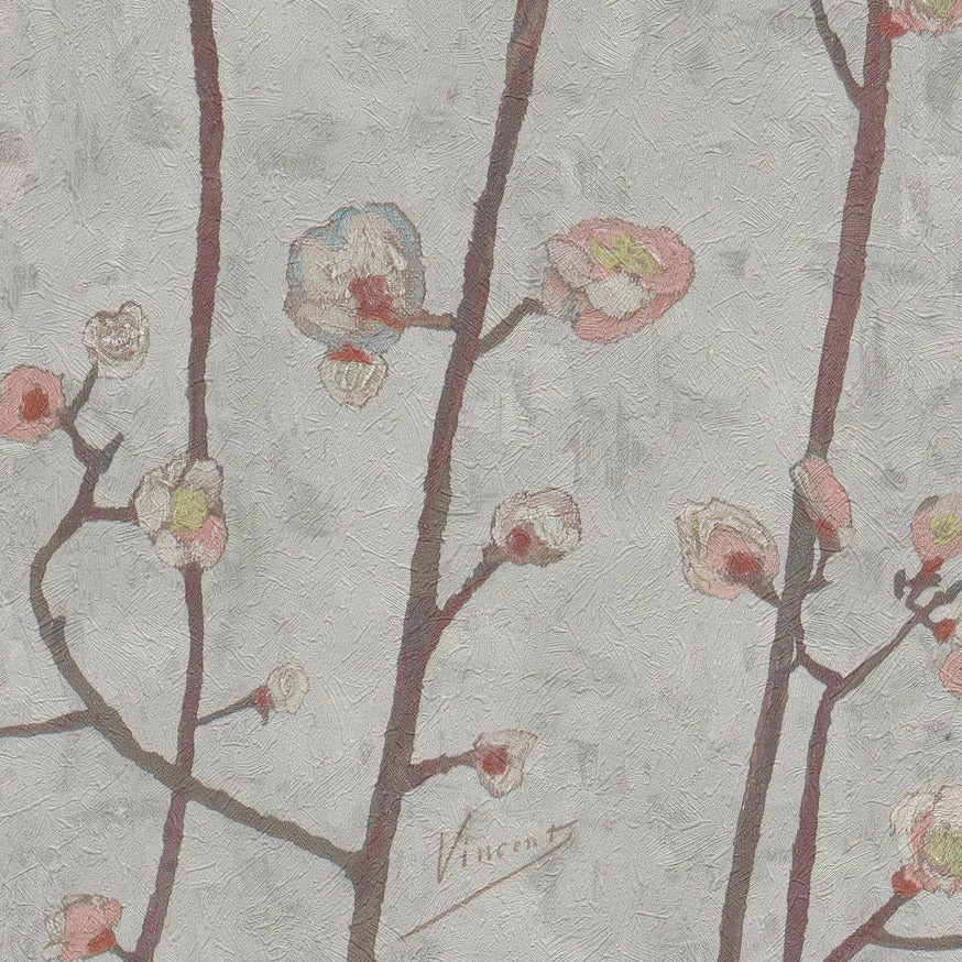 BN Van Gogh Wallpaper Flowering Plum Orchid Grey 9 BN Van Gogh Wallpaper Flowering Plum Orchid Grey