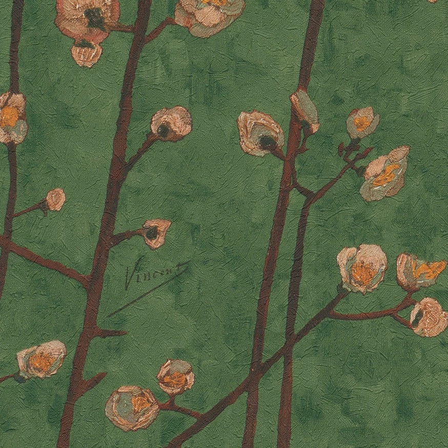 BN Van Gogh Wallpaper Flowering Plum Orchid Grey 10 BN Van Gogh Wallpaper Flowering Plum Orchid Grey