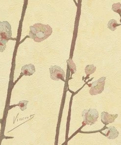 BN Van Gogh Wallpaper Flowering Plum Orchid Grey 21 BN Van Gogh Wallpaper Flowering Plum Orchid Grey